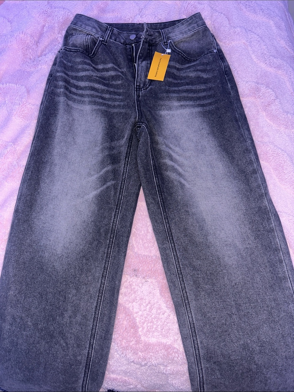 Wide-Leg Flare Jeans in Faded Black - Women's